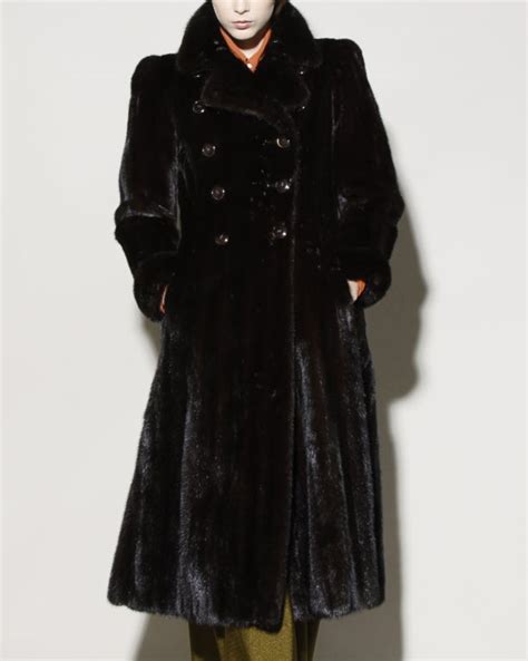 vintage ysl fur coat|Fur Yves Saint Laurent Coats for Women .